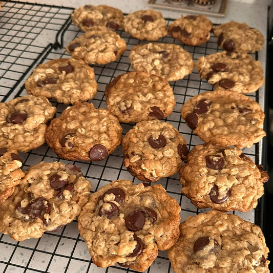 Dark Chocolate Oatmeal Cookies